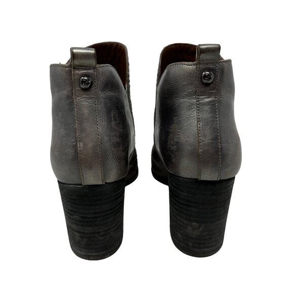 Donald Pliner Edyn Side Zip Ankle Boots Size 10 Snake Metallic Leather - Picture 6 of 10